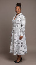 Load image into Gallery viewer, White Newspaper Column Dress — view 1

