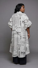 Load image into Gallery viewer, Newspaper Print Dress — view 2
